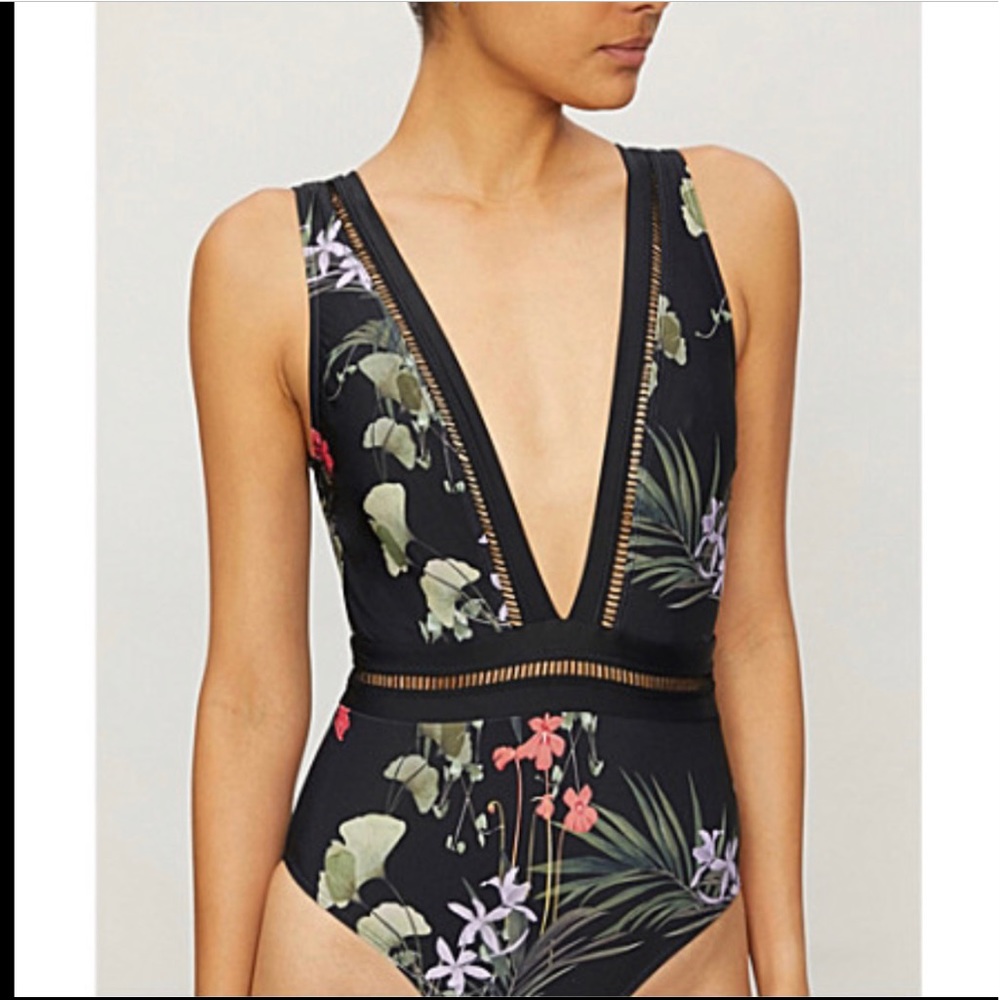 NWT Ted Baker Gessie Highland Plunge One Piece Swimsuit - Picture 6 of 16